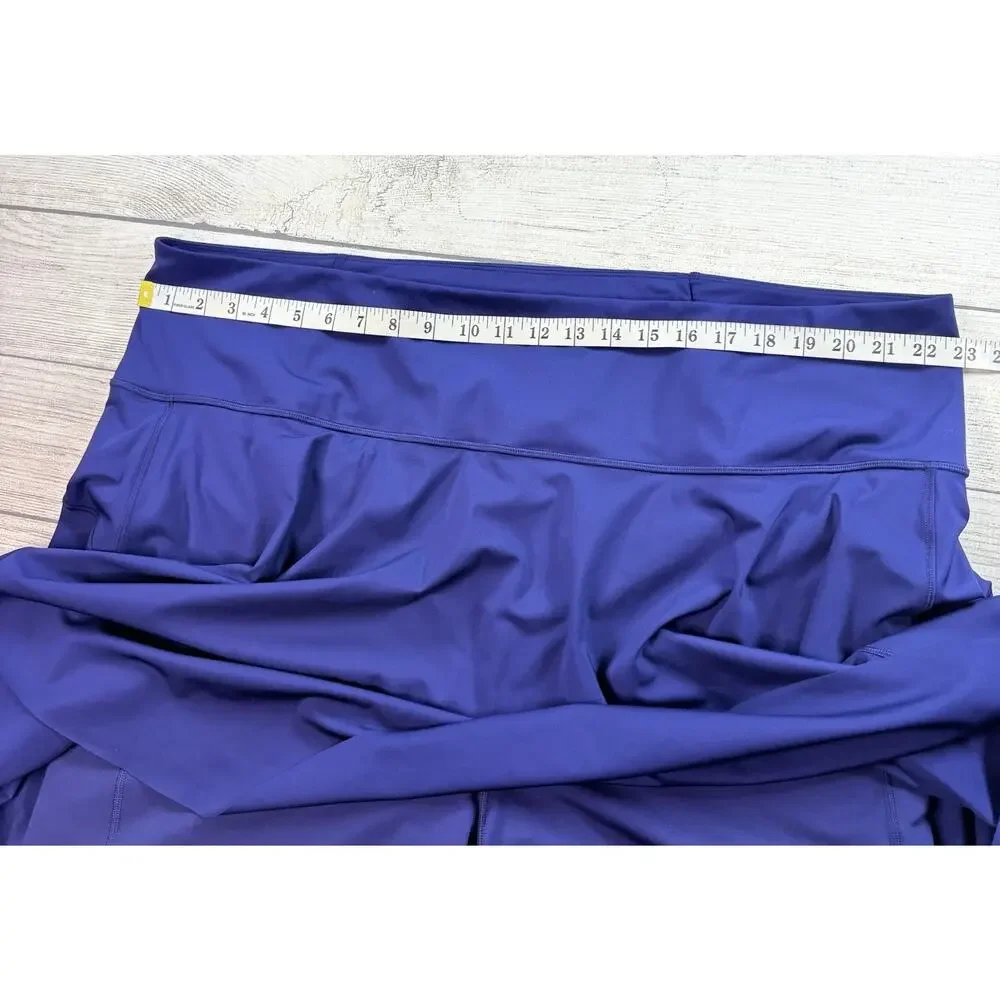 Athleta Ace Tennis Skort Navy Blue Sporty Stretch Pockets Size 3X